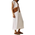 thumbnail image 2 of Lucakuins - Vestido largo informal de verano para mujer, color sólido, sin mangas, cuello redondo, vestidos de playa Lucakuins  moda, 2 of 5