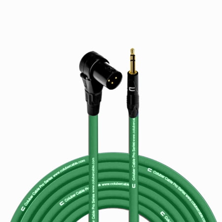 Columber Cable - Right Angle 3-Pin XLR Male to 3.5 TRS Male 3-Pin Connector