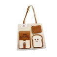 thumbnail image 4 of Bolso de mano de lona para mujer, bolso de mano de gran capacidad con cremallera, bolso cruzado, bolso de hombro para viajes, playa, trabajo, compras marrón Fernando Bolso de mujer, 4 of 8