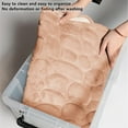 thumbnail image 5 of Memory Foam Bath Mat Cobblestone Bathroom Rugs Super Water Absorbent Machine Washable Bath Rugs Camel 50*80CM, 5 of 8