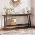 thumbnail image 1 of Extra Long 70.9in Console Table 2-Tier Narrow Sofa Table Sturdy Entryway Table for Hallway Living Room Foyer Gray, 1 of 8