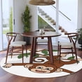 thumbnail image 4 of Brown Cute Monkey Large Area Rugs for Bedroom Living Room, Soft Non Slip Carpet Bedside Rug, Playing Funny Animal on Branch Round Floor Cover Kitchen Accent Rug 7' for Dining Room/Office, 4 of 9