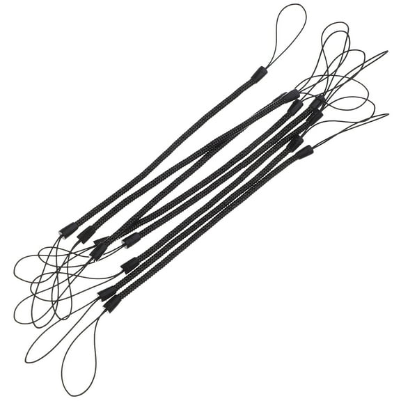 Raindrops Elastic Stylus Pen Tether Black Plastic Anti-Lost Rope 8 Pieces for Tablets and Smartphones