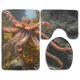 thumbnail image 1 of ABPHQTO Pulpo de algas marinas Juego de alfombras de baño de 3 piezas Alfombra de baño Alfombra de contorno y tapa de inodoro, 1 of 2