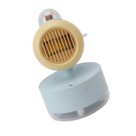 

Mini Bear Fan Misting Fan Table Fan Desktop Fan Small Cooling Fan Mini Bear Cooling Fan USB Charging Misting Desktop Fan Table Fan Portable Oscillating Fan With Night Light Shipped