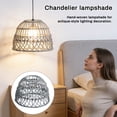 thumbnail image 5 of HaCpiu Rattan Woven Pendant Lampshade, 8.2" Yellow Boho Hand-Woven Chandelier Shade, Rattan Dome Light Cover for Dining Room, Living Room & Bedroom, 5 of 5