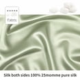 thumbnail image 6 of PiccoCasa 25 Momme Silk Pillowcase Queen Silk Pillow Cover, Olive Green, 20"x30", 6 of 7