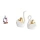thumbnail image 1 of Figura Decorativa Abstracta De Cisne En Resina, Ideal Para Dormitorio, Oficina, Tienda, Estantería, Entrada O Mesa. Pieza De Arte Coleccionable., 1 of 8
