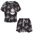 thumbnail image 3 of Kuromi And My Melody Women Pajamas Set Loungewear Sleepwear 2 Piece PJ Sets, 3 of 7