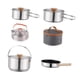 thumbnail image 2 of Kit de utensilios de cocina para acampar, juego de cocina, olla antiadherente de acero inoxidable para exteriores con hervidor, 2 of 9