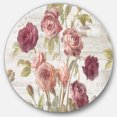thumbnail image 1 of Designart 'French Roses I' Farmhouse Metal Circle Wall Art - Disc of 36, 1 of 5