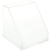 Plymor Clear Acrylic Slanted Front Display Case with Base, 10" x 10" x 10"