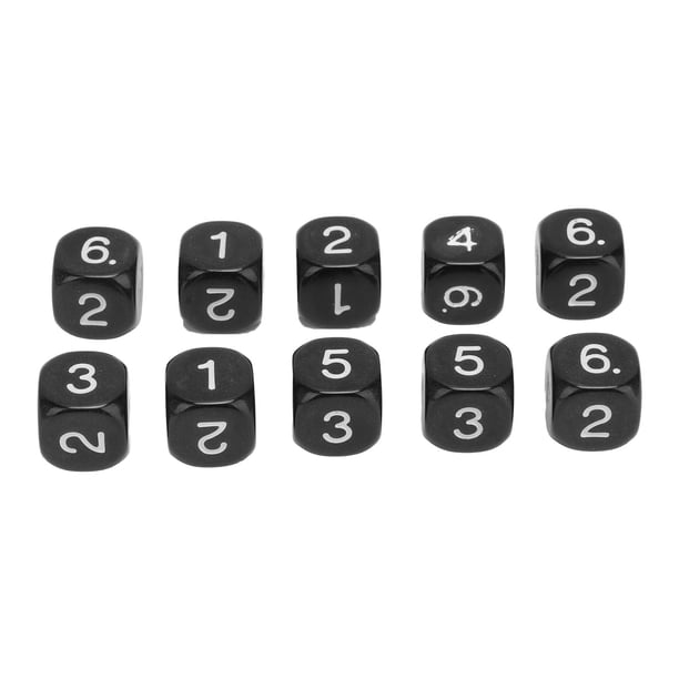 Set De 20 Dados Numéricos De 16 Mm De Plástico Con Esquinas Redondeadas, Para Juegos De Mesa Y Enseñanza De Matemáticas