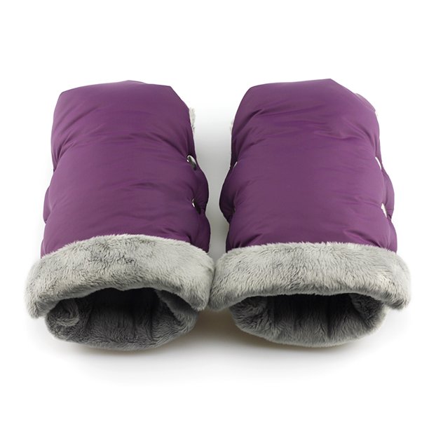 Guantes impermeables, manguito grueso y cálido para la barra del asiento del coche del cochecito Eccomum Morado