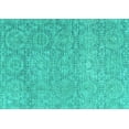 thumbnail image 1 of Ahgly Company Indoor Rectangle Abstract Turquoise Blue Modern Area Rugs, 2' x 4', 1 of 4