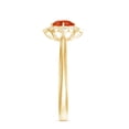 thumbnail image 3 of Rosec Jewels Fire Opal Vintage Inspired Ring with Diamond Accent (AAA Quality), 18K Yellow Gold, US 6.50, 3 of 9