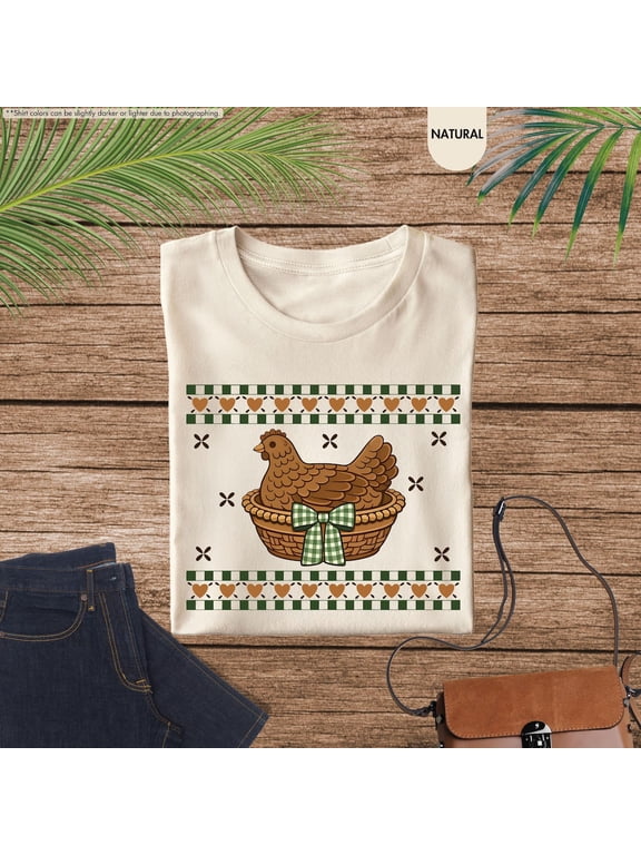 Farmhouse Chicken Hen Chicken Mom Rustic Cottagecore Country T-Shirt