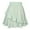 Green, variant on IROINNID Women's Skirt Fashion High Waist Ruffles Irregular Wrinkles Design Skirt Short Elastic Waist Short Solid Color Skirt