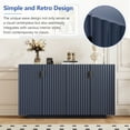 thumbnail image 5 of Harper & Bright Designs 4 Door Buffet Cabinet with Adjustable Shelves, Wood Retro Large Accent Cabinet Sideboard with 4 Wavy Doors for Kitchen Dining Room and Living Room, Antique Navy, 5 of 18