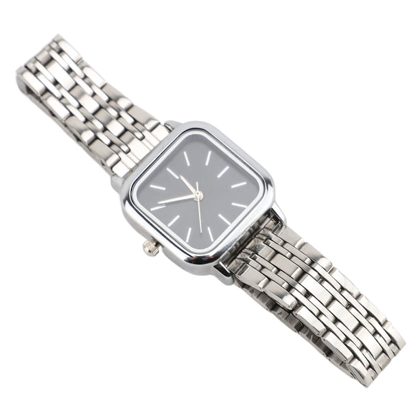 Reloj Pequeño Para Mujer, Correa De aleación, Analógico, De Cuarzo, Con Espejo De Cristal, Esfera Cuadrada, Reloj De Pulsera Para Mujer Para Regalo De Vacaciones