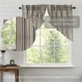 thumbnail image 4 of VHC Brands Grain Sack Charcoal Black Stripe Farmhouse Prairie Swag Curtain Set 36x36x18, 4 of 6