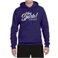 thumbnail image 2 of Wild Bobby, Yay Sports Do the Things Get the Points Father's Day Unisex Hoodie Sweatshirt, Purple, Medium, 2 of 6