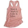 thumbnail image 1 of Matt, Mark, Luke, And John Disciples Tank Top, Ladies Racerback Tank, Christian Bible Religious Faith Tank, Desert Pink, Small, 1 of 3