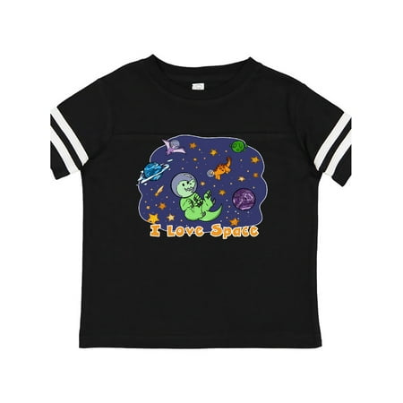 

Inktastic I Love Space Cute Dinos and Planets Gift Toddler Boy or Toddler Girl T-Shirt