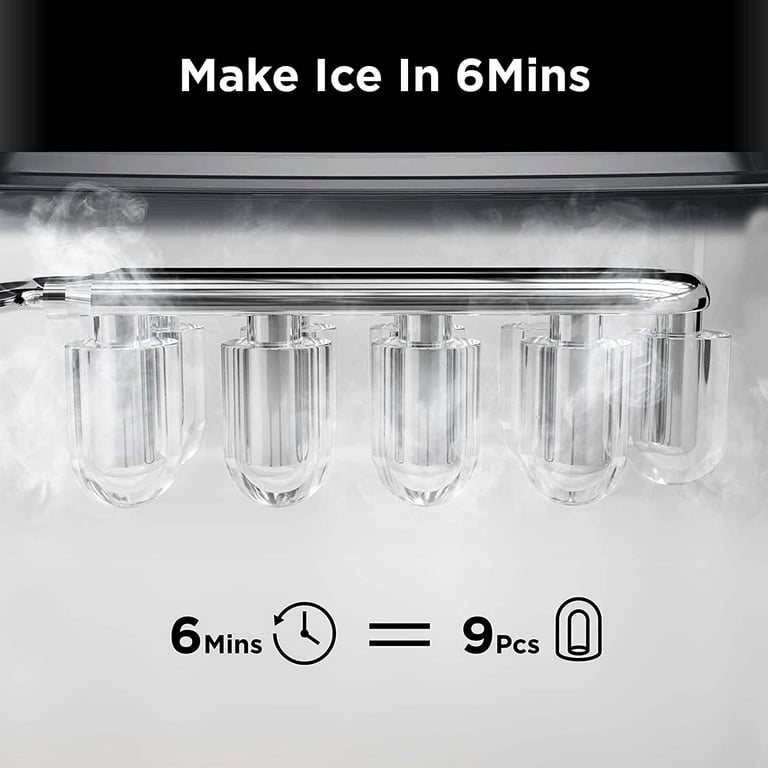  Ice Makers Countertop, 26Lbs/24H, Self-Cleaning Ice