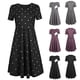thumbnail image 5 of Qarigey Vestido de mujer Vestido de mamá de punto de manga corta de tela de alimentación de enfermería Prendas para la parte del cuerpo Fucsia S, 5 of 8