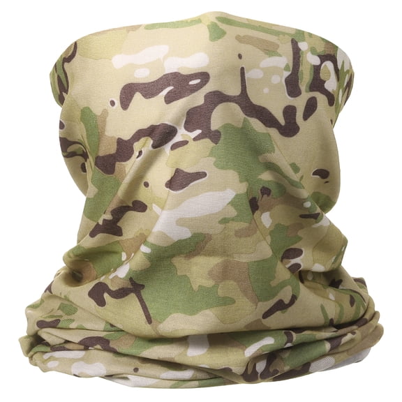 Uxcell Summer Cooling Neck Gaiter Sun Protection Face Mask, Camo Khaki