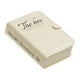 thumbnail image 3 of Organizador de escritorio, caja de almacenamiento para cable de datos, estuche de plástico con diseño de libro, decoración del hogar para auriculares de línea, color crema., 3 of 13