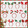 thumbnail image 2 of Qisuw Elk Hair Hoop Antlers Headband Santa Claus Headbands Christmas Tree Hairband for Creative Photo Props Decor Holiday Supp, 2 of 19