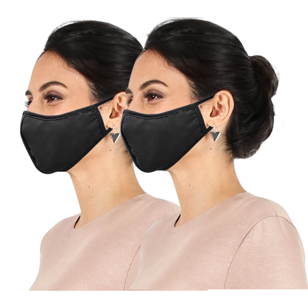 2 Pk Unisex Reusable Fabric Face Protection Anti Dust Washable and Breathable Outdoor Mask