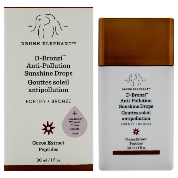 D-Bronzi Anti Pollution Sunshine Drops by Drunk Elephant for Women - 1 oz Drops