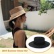 thumbnail image 2 of Minnieouse Sombrero de paja de verano de ala ancha, transpirable, para acampar al aire libre, Picnic, pesca, viajes, playa, moda, tapa plana, gorra Sombreros Negro NO1 Minnieouse AP012495-01, 2 of 6
