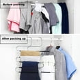 thumbnail image 3 of HONEIER S Shape Non Slip 5-Tier Pants Hanger, Stainless Steel, 4 Pack, 3 of 9