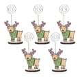thumbnail image 1 of 5 Pcs Noël Photo Clips Bureau Message Dossier Wapiti à Motifs Titulaire Noël Fête Note Clip, 1 of 7