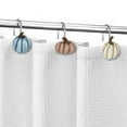 thumbnail image 5 of Sunlit Fall Pumpkin Decorative Shower Curtain Hooks, Autumn Harvest Festival Shower Curtain Rings, Resin, Blue White Terracotta Farmhouse Bathroom Curtain Hangers Decoration, Set of 12, 5 of 5