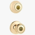 thumbnail image 6 of Kwikset Tylo 690T-3S, Bright Brass, Steel, Door Handle Set with Single Cylinder Deadbolt, 6 of 8