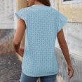 thumbnail image 5 of Hrsba Mesh Panel Cutout Tunic Tops for Women Short Sleeve Slim Layering Summer Tees Soft Breathable Lightweight Fashion Shirt Daily Wear, 5 of 5