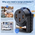 thumbnail image 3 of Nilight 50 Amp RV Surge Protector Circuit Tester 50 amp 3150 Joules Surge Protector with LED Indicator Light ETL Listed Nema 14-50P 14-50R Power Analyzer for RV Camper Trailer Van, 3 of 9