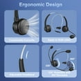 thumbnail image 5 of ABCPOW Trucker V5.4 Bluetooth Headset with Microphone,Noise Cancelling,Mute Button&Charging Base,Wireless On-Ear Headphones 30Hrs Playtime Wireless Headset for Office PC/Work/Cell Phone/Call Center, 5 of 7