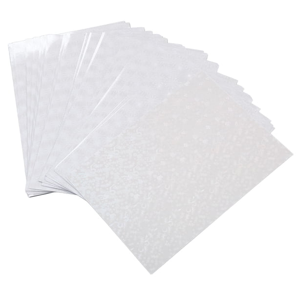 50 Piezas De Láminas Laminadas Holográficas A4 Coloros Brillantes Efectos Brillantes Pegatizas Película Auto Adhesiva Película De Laminación Fría Para Fotografía Imagen