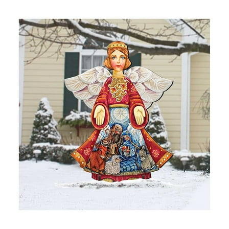 Outdoor Nativity Scene - Outdoor Nativity Set - Nativity Angel Holiday Wooden Free-Standing  Lawn Decorations 8152722F