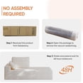 thumbnail image 4 of Flannel Fabric Chaise Lounge, No Assembly Required and Space Saving, White, 4 of 6