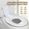 thumbnail image 2 of Foldable teen Toilet Seat with Suction Cups Adjustable Length Portable Travel Potty Training Seat with Splash Guard for Boys, 1X Foldable Toilet Seat, 2 of 9