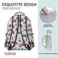 thumbnail image 5 of Fireman and Ladder Blue Pattern Backpack for School, Cute School Bag with Adjustable Shoulder Straps and Padded Back, 15.3"x11"x7.1", 5 of 5