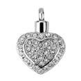 thumbnail image 1 of Colgante de Cremación Forma Corazón Cristal Acero Inoxidable Sunnimix La cremación, 1 of 6