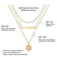 thumbnail image 2 of TINGN Layered Gold Necklace for Women 14K Gold Plated Dainty Coin Letter Necklace Layered Necklace Set Gold Jewelry for Women Gifts, 2 of 5